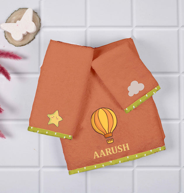 Kids Towels (Set of 3) - Rust