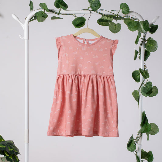 Girls Cotton Frock- Magical Sky