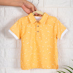 Boys Polo Tshirt- Yellow Sky