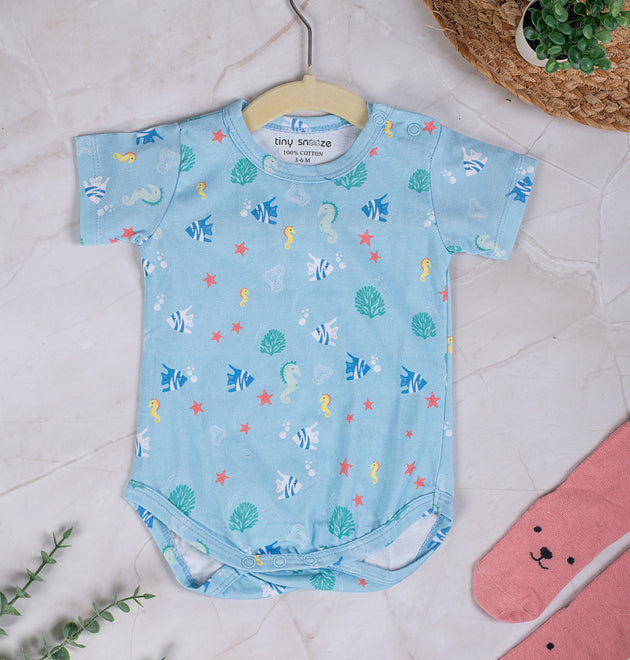 Cotton Bodysuit- Underwater