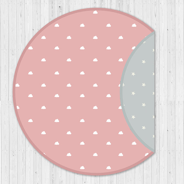 Organic Playmat- Stars & Clouds-Pink