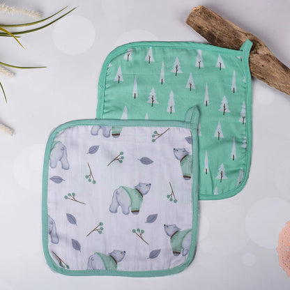 Organic Washcloths (Set of 2)- Arctic