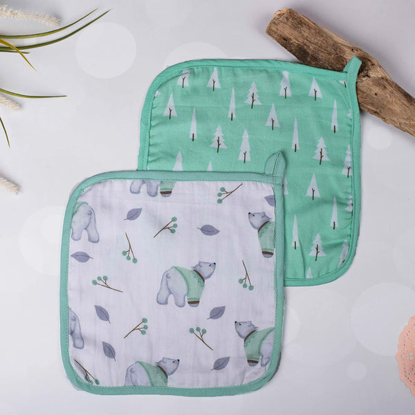 Organic Washcloths (Set of 2)- Arctic