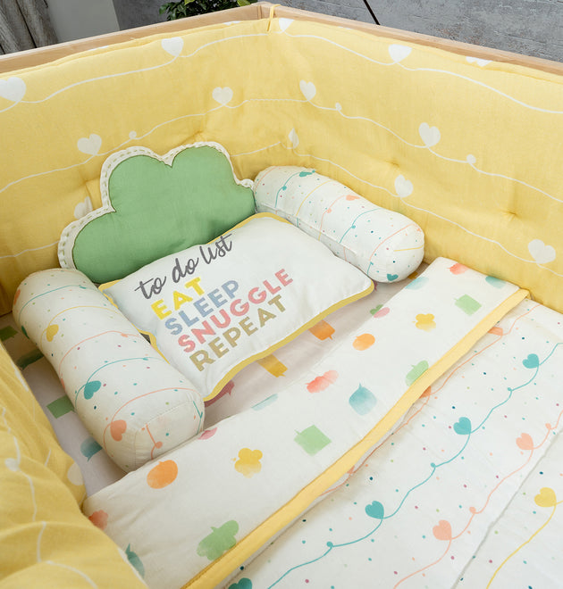 Cot Bedding Set - Lost in Thoughts | Set of 6