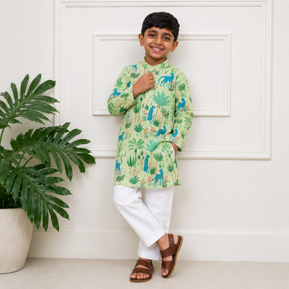 Boys Kurta Set- Jungle