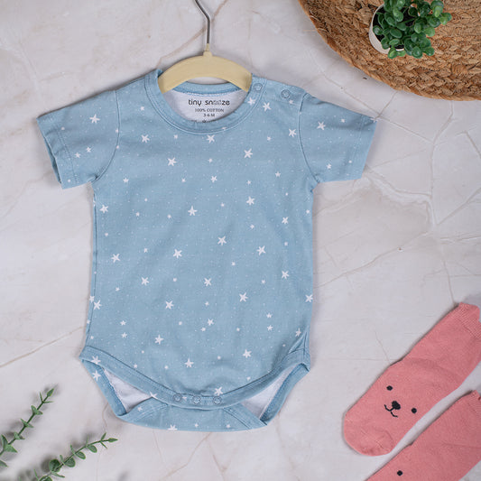 Cotton Bodysuit- Grey Sky