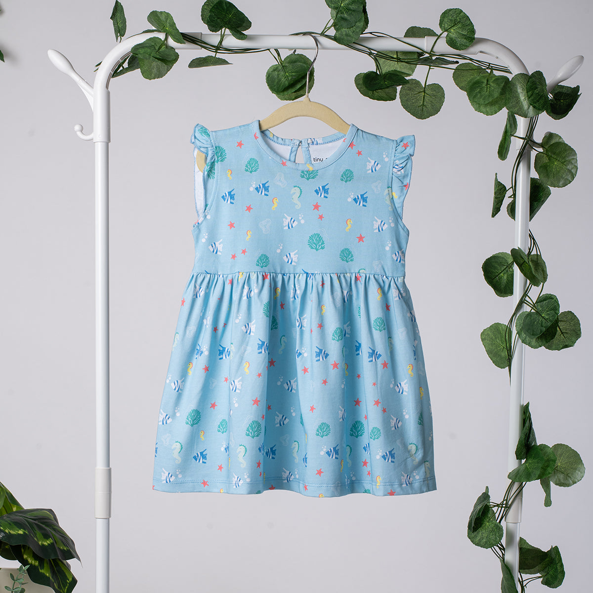 Girls Cotton Frock- Underwater