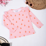 Girls Cotton Full-Sleeve Top- Pears