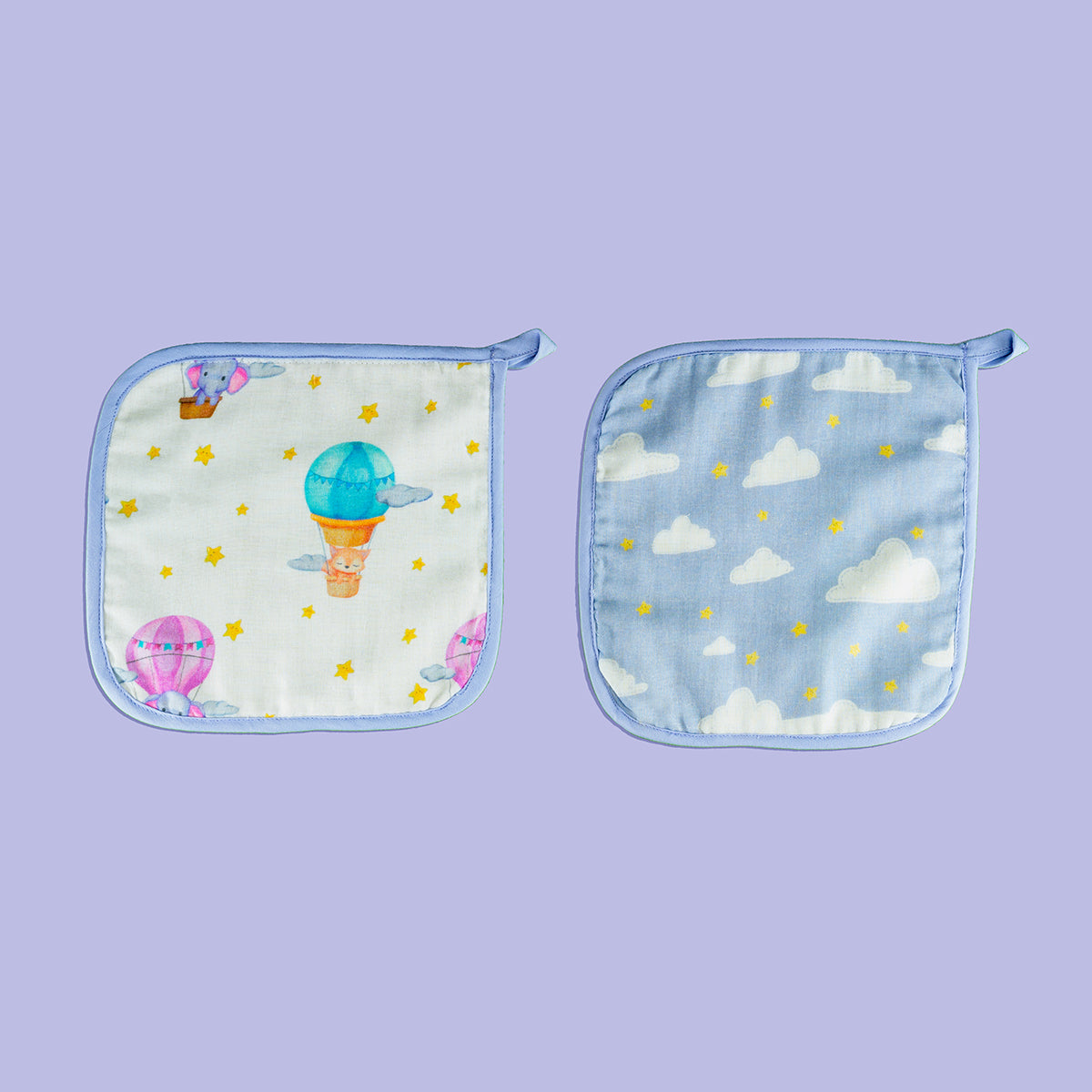 Organic Washcloths (Set of 2)- Sky is the Limit