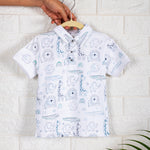 Boys Polo Tshirt- Grey Animals