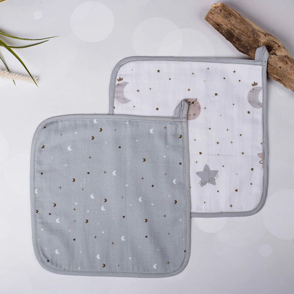 Organic Washcloths (Set of 2)- Starry Nights