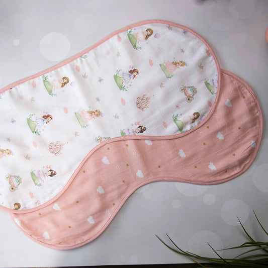 Organic Burp Cloths (set of 2)- Fairytale