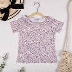 Girls Cotton Half-Sleeve Top- Blossom