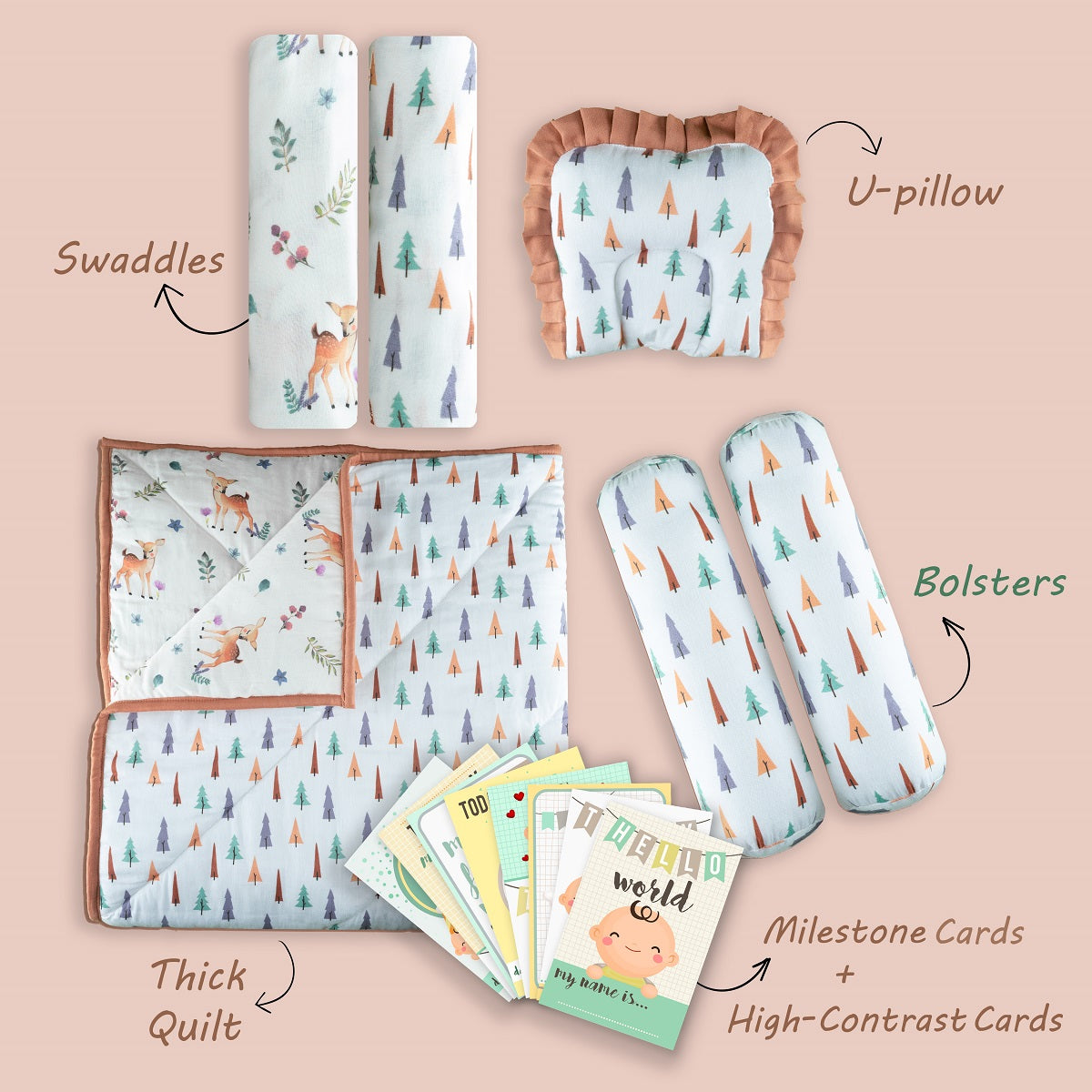 Newborn Gift Set- Enchanted Forest| Set of 6