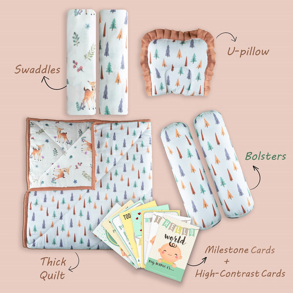 Newborn Gift Set- Enchanted Forest| Set of 6