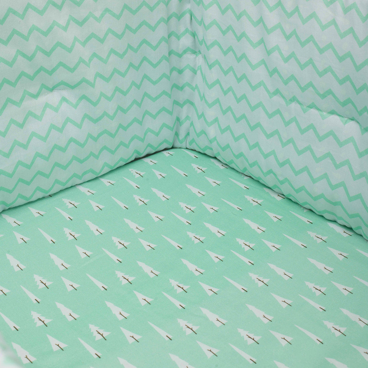 Organic Fitted Cot Sheet- Pines