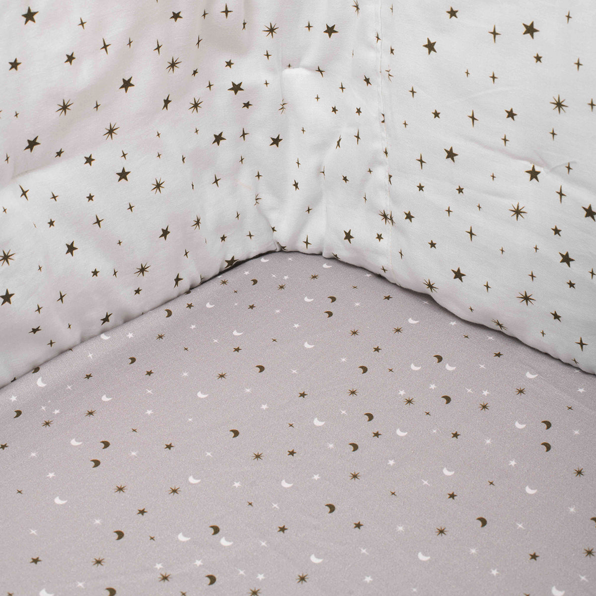 Organic Fitted Cot Sheet- Grey Sky