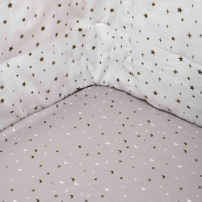 Organic Fitted Cot Sheet- Grey Sky