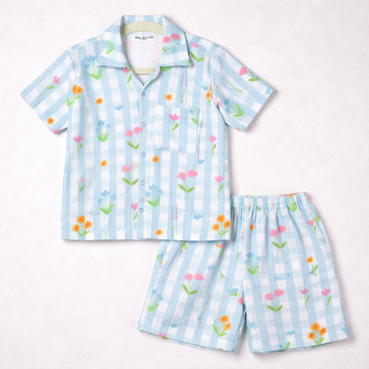 Boys Co-Ord Set- Blue Ghingham
