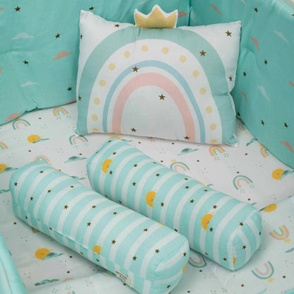 Organic Pillow & Bolsters - Colorful Rainbow | Set of 3
