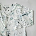 Cotton Sleepsuit- Grey Animals