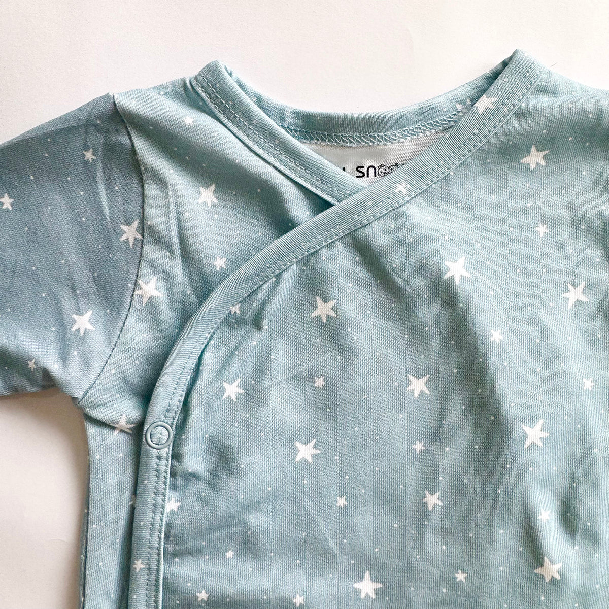 Cotton Kimono Bodysuit- Grey Sky