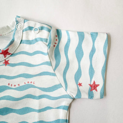 Cotton Bodysuit- Waves