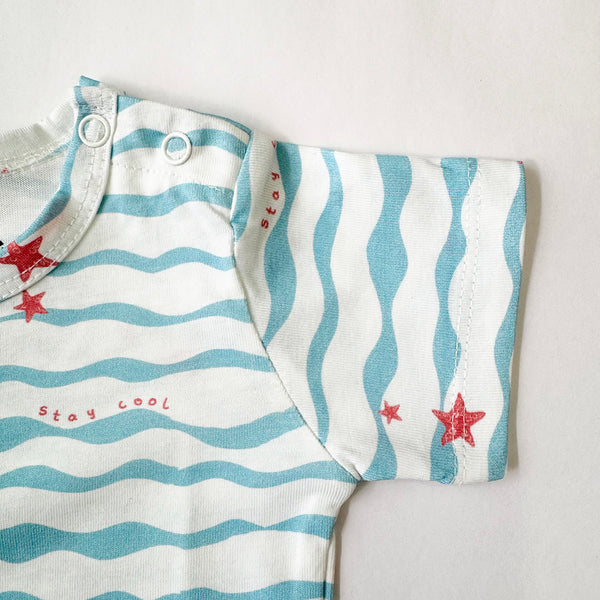 Cotton Bodysuit- Waves