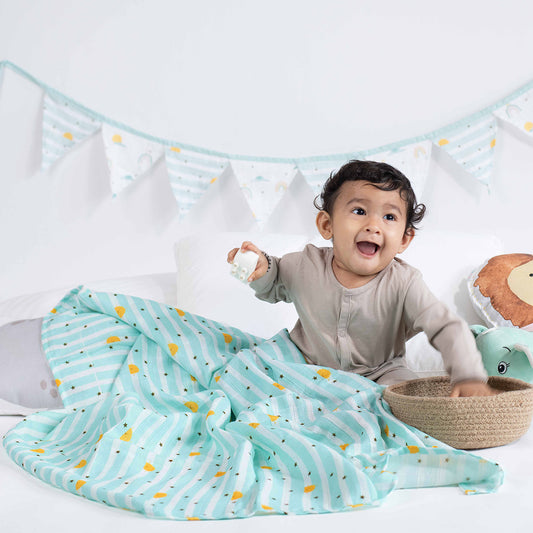 Organic Muslin Swaddles (Set of 2)- Horizon