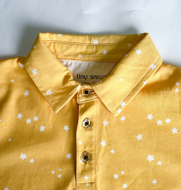 Boys Polo Tshirt- Yellow Sky
