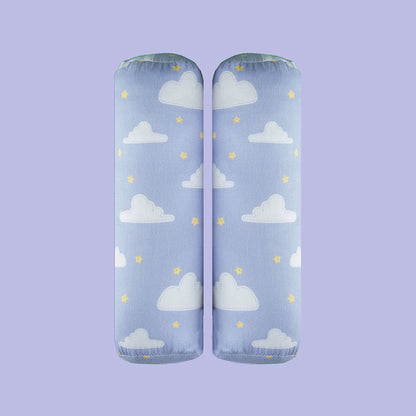 Organic Pillow & Bolsters - Purple Clouds | Set of 3