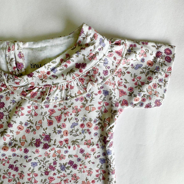 Girls Cotton Half-Sleeve Top- Blossom
