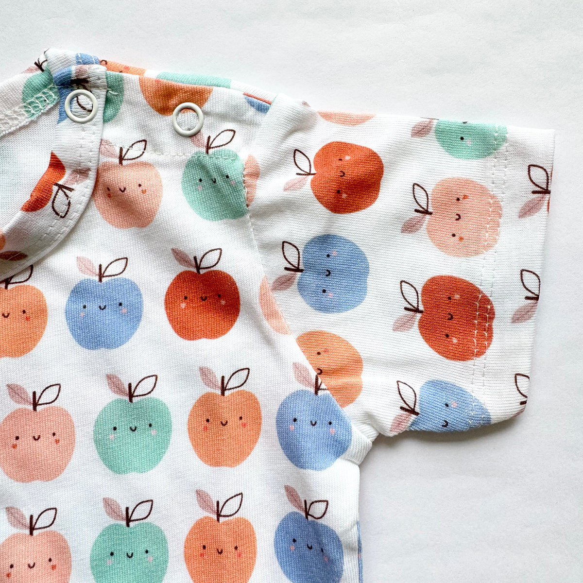 Cotton Bodysuit- Apples