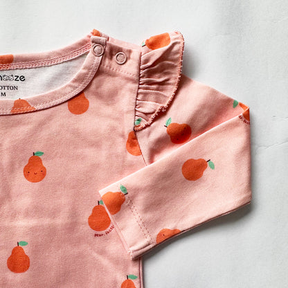 Girls Cotton Full-Sleeve Top- Pears