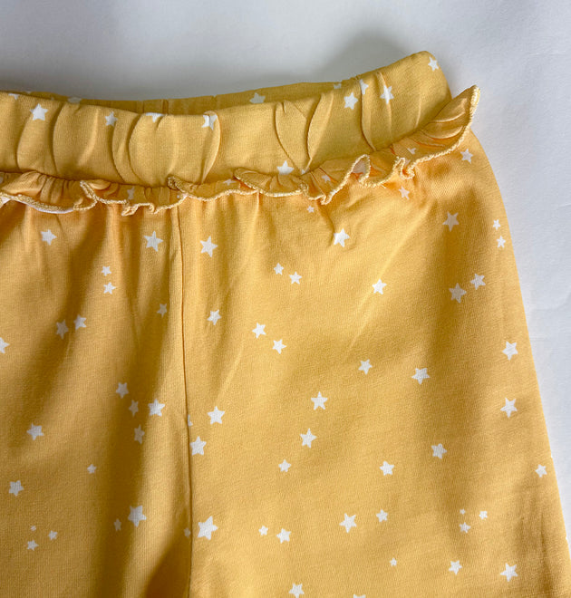 Girls Cotton Leggings- Yellow Sky