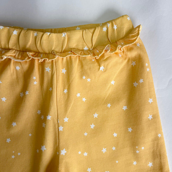 Girls Cotton Leggings- Yellow Sky