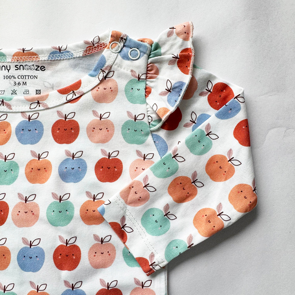 Girls Cotton Full-Sleeve Top- Apples