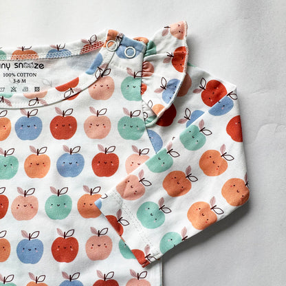 Girls Cotton Full-Sleeve Top- Apples