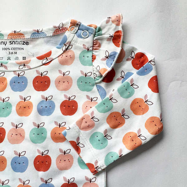 Girls Cotton Full-Sleeve Top- Apples