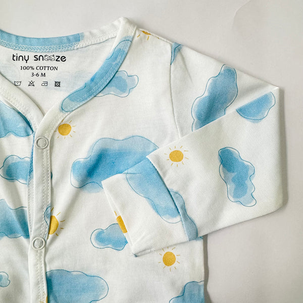 Cotton Sleepsuit- Sun & Clouds