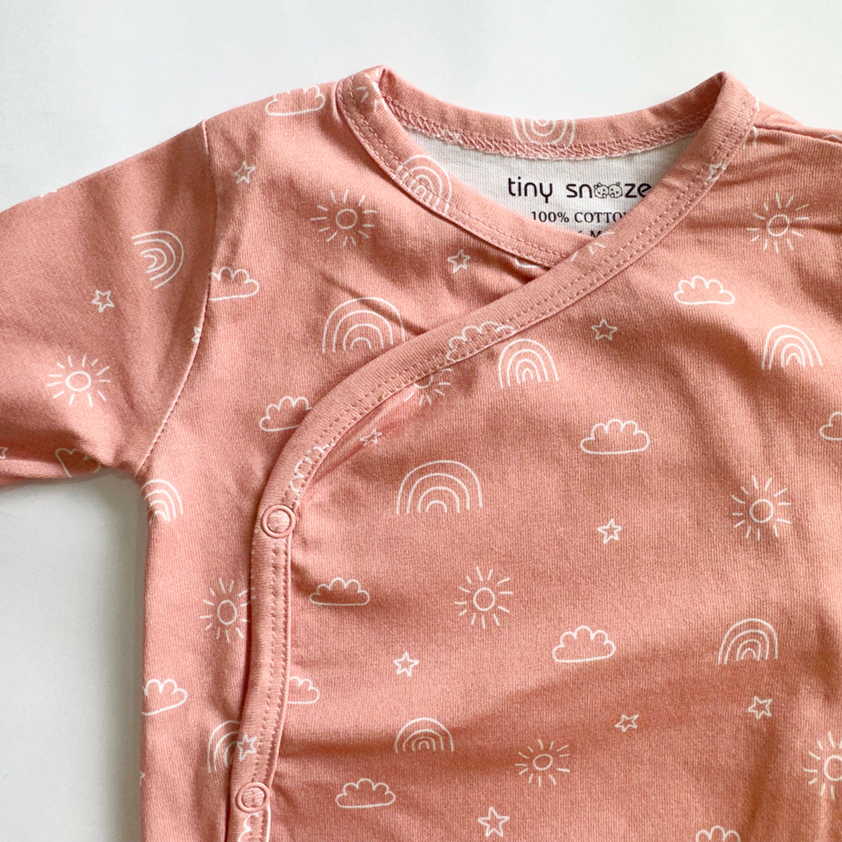 Cotton Kimono Bodysuit- Magical Sky