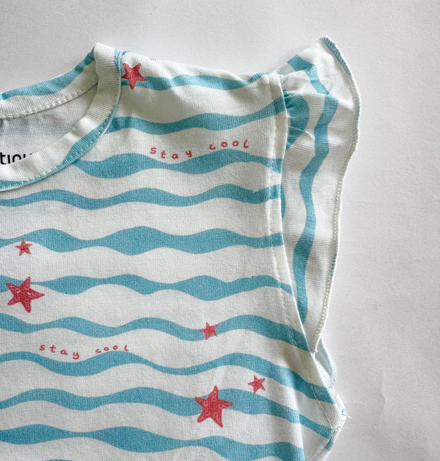 Girls Cotton Frock- Waves