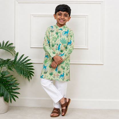 Boys Kurta Set- Jungle