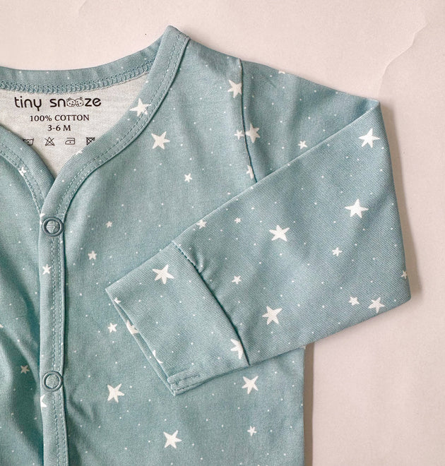 Cotton Sleepsuit- Grey Sky