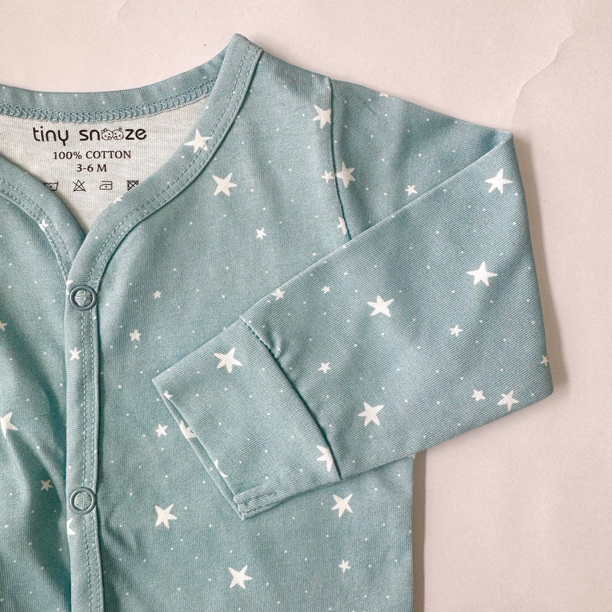 Cotton Sleepsuit- Grey Sky