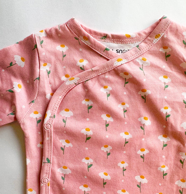 Cotton Kimono Bodysuit- Dandelion