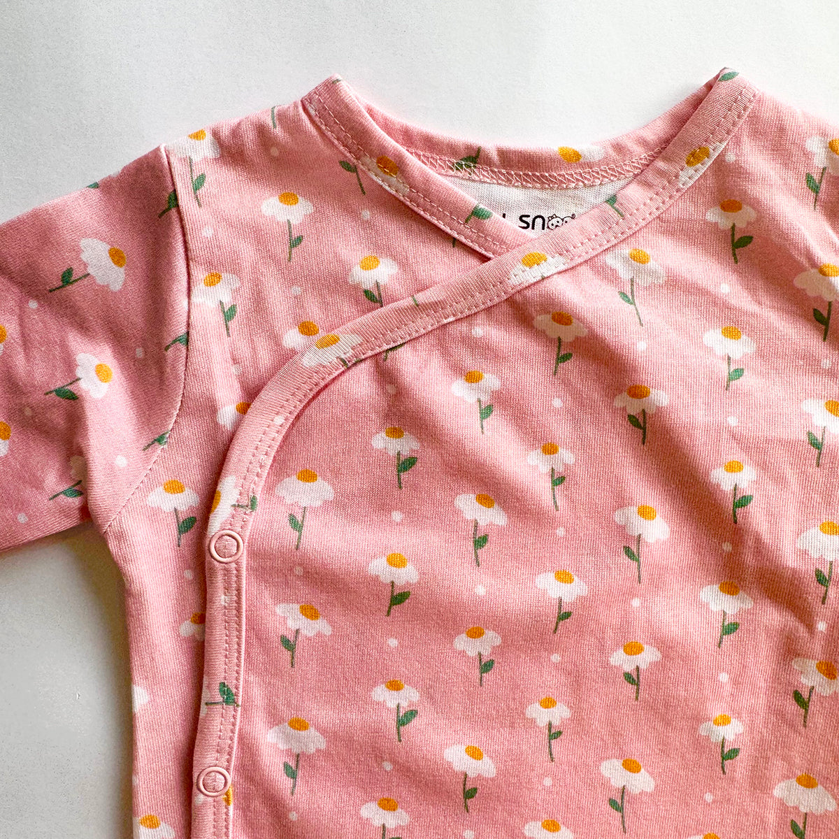 Cotton Kimono Bodysuit- Dandelion