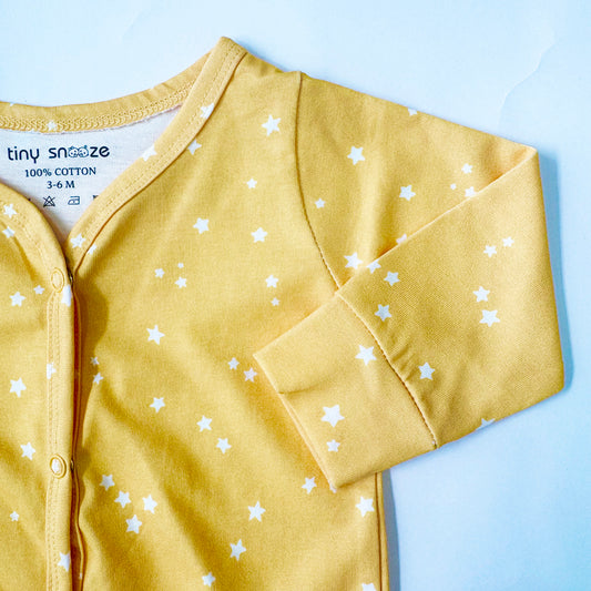 Cotton Sleepsuit- Yellow Sky