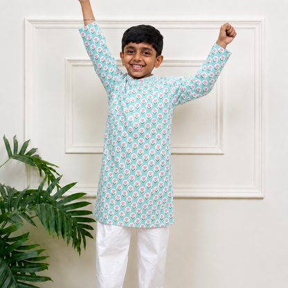 Boys Kurta Set- Lotus