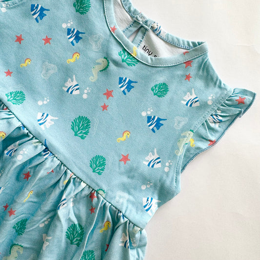 Girls Cotton Frock- Underwater